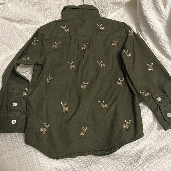 Janie and Jack boys deer button up - Picture 2 of 2